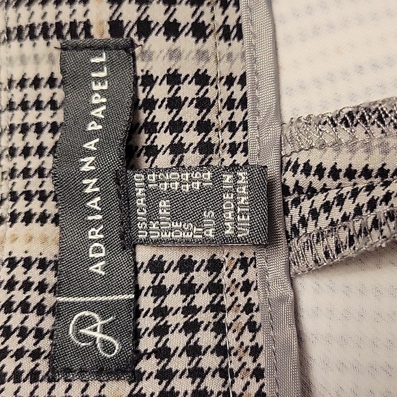 Adrianna Papell Plaid Taupe Dress Pants - Picture 6 of 8